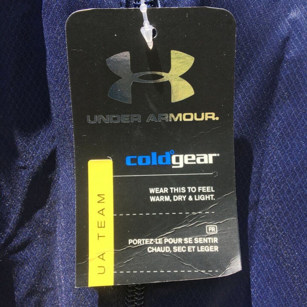 Under Armour NWT Jacket Mens Medium M Cold Gear Dark Blue/White Eagles Full Zip - Picture 6 of 9